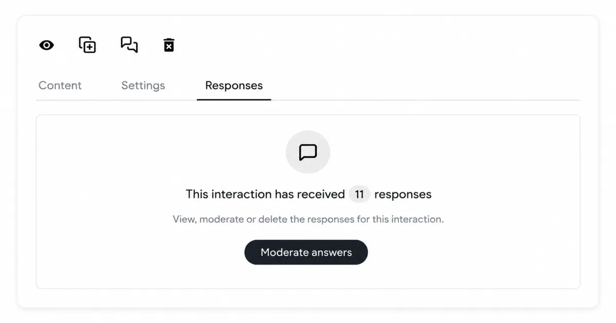 How to view the responses of an experience